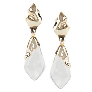 ALEXIS BITTAR • Crumpled Clear Lucite Earrings